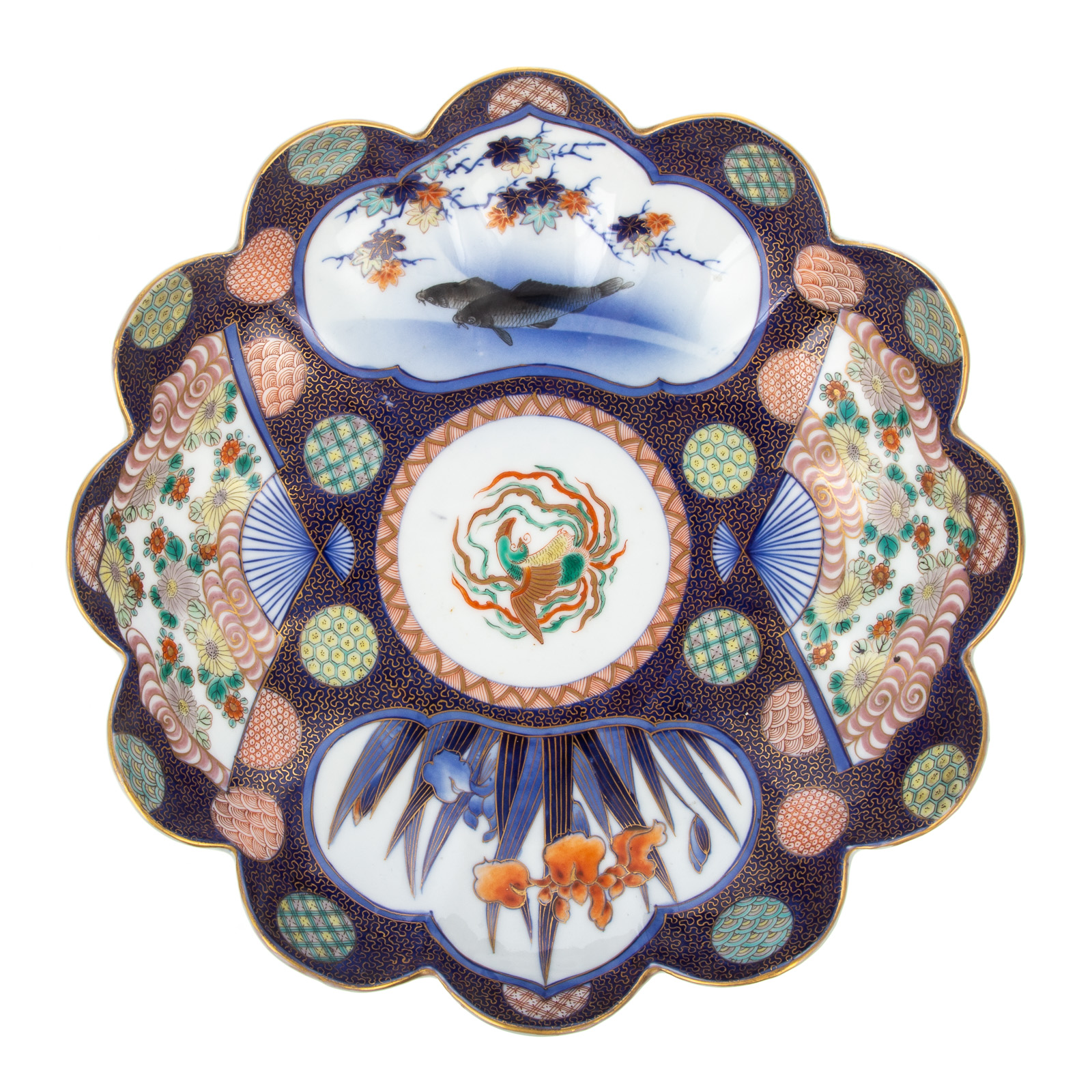 JAPANESE IMARI SCALLOPED EDGE
