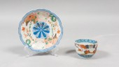 JAPANESE IMARI TEACUP AND SAUC