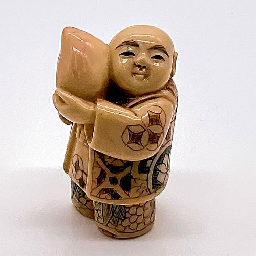 JAPANESE INKED RESIN NETSUKE