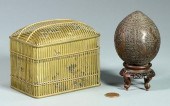 JAPANESE INLAID BRONZE BOX & C