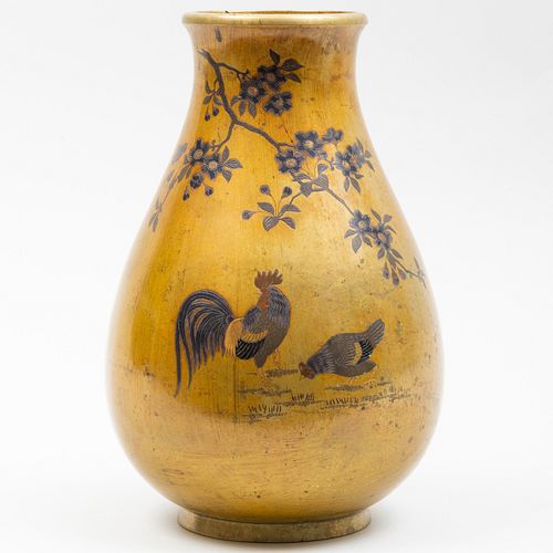JAPANESE INLAID BRONZE SENTOKU