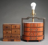 JAPANESE INLAID CHEST AND A CH