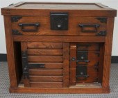 JAPANESE IRON MOUNTED ELMWOOD