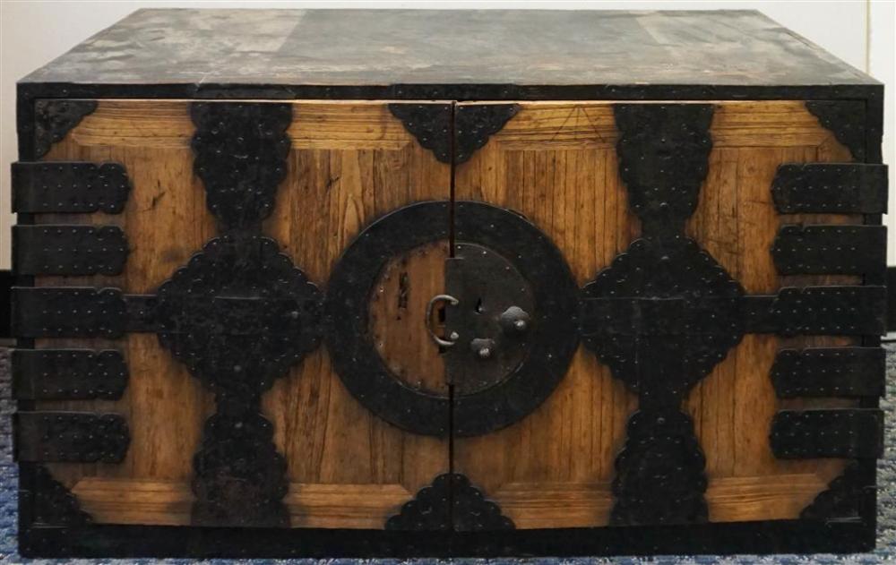 JAPANESE IRON MOUNTED KIRIWOOD