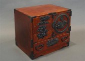 JAPANESE IRON MOUNTED STAINED