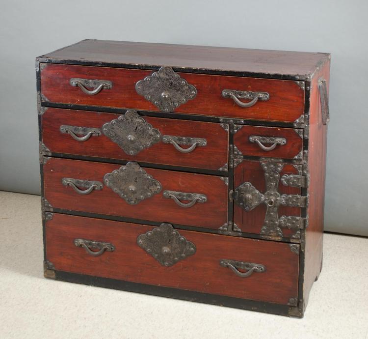 JAPANESE ISHO TANSU CLOTHING CHEST,