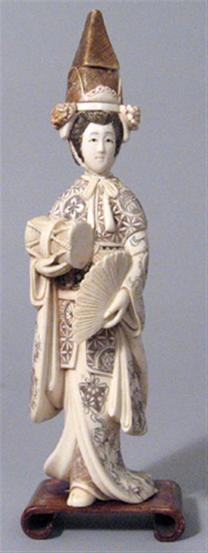 Japanese ivory and colored bejin