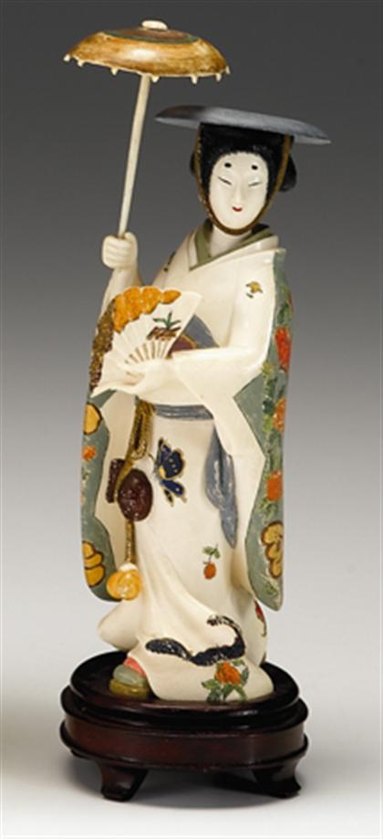 Japanese ivory bijin model   
