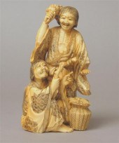 Japanese Ivory Figural Okimono