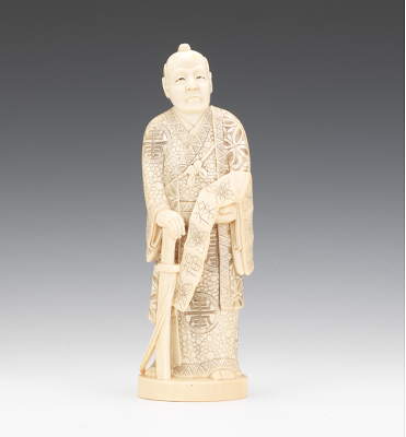 Japanese Ivory Figure with Sword