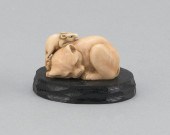 JAPANESE IVORY NETSUKE 19TH CE