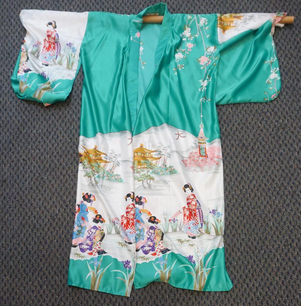 JAPANESE KIMONO, 52 X 47 IN.