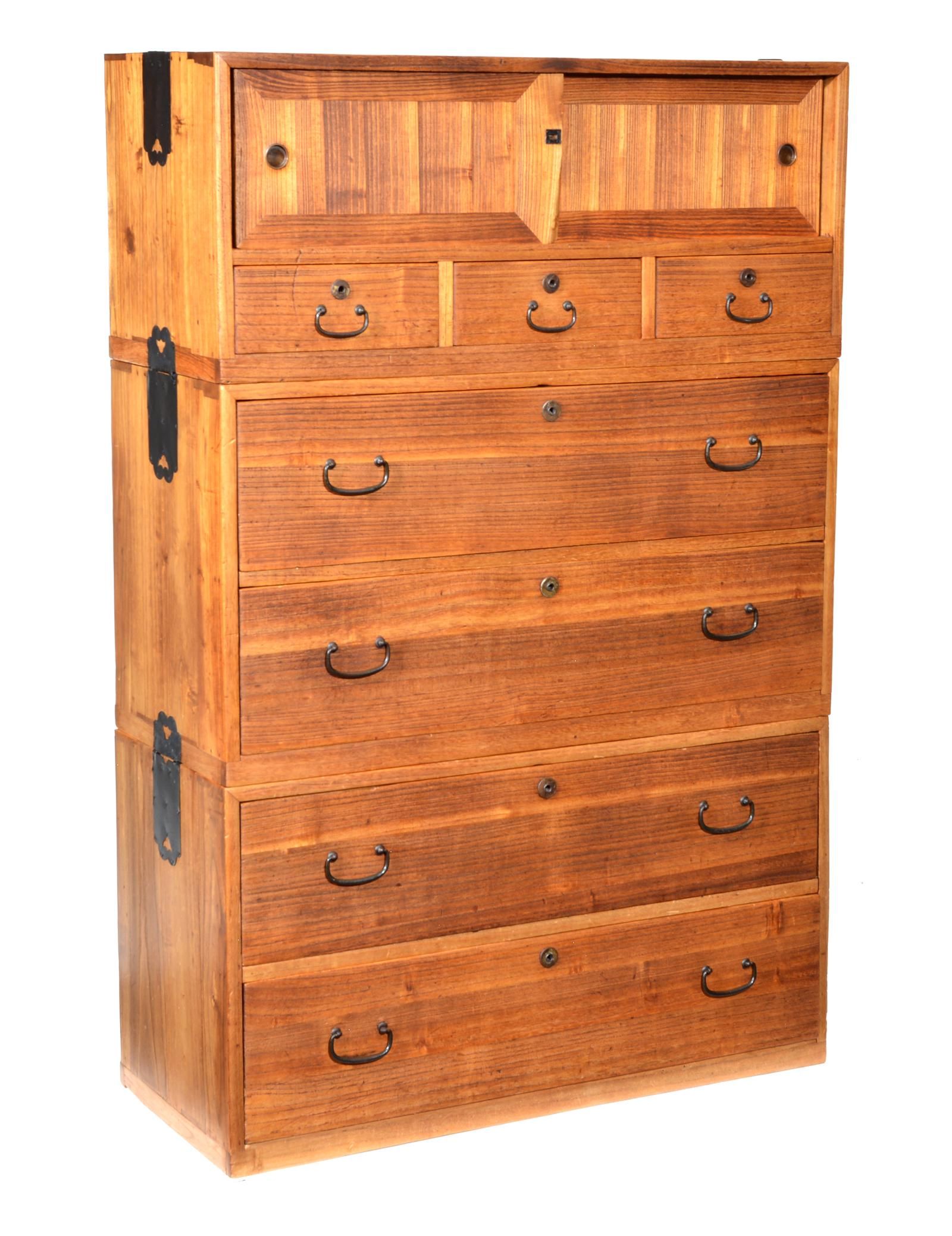 JAPANESE KIMONO TANSU, KIRI WOOD,