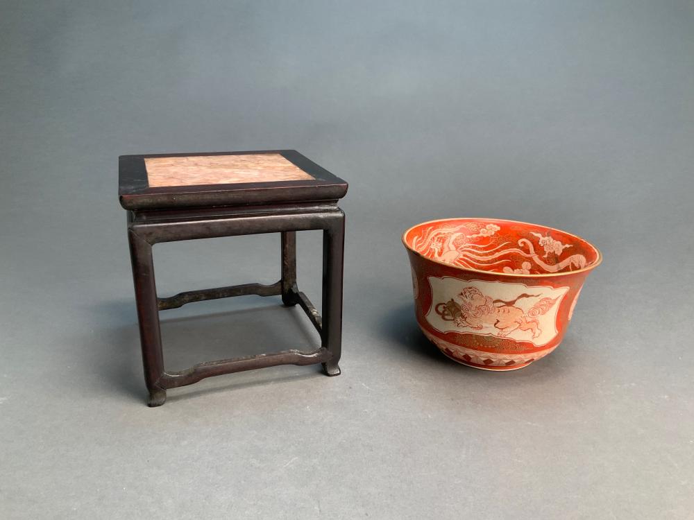 JAPANESE KUTANI CERAMIC CRANE
