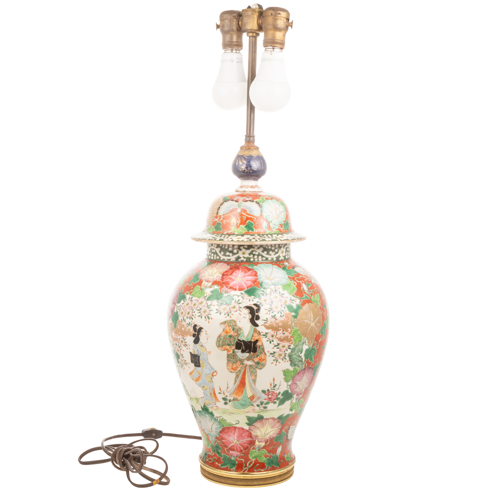 JAPANESE KUTANI JAR LAMP Late