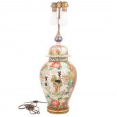 JAPANESE KUTANI JAR LAMP Late