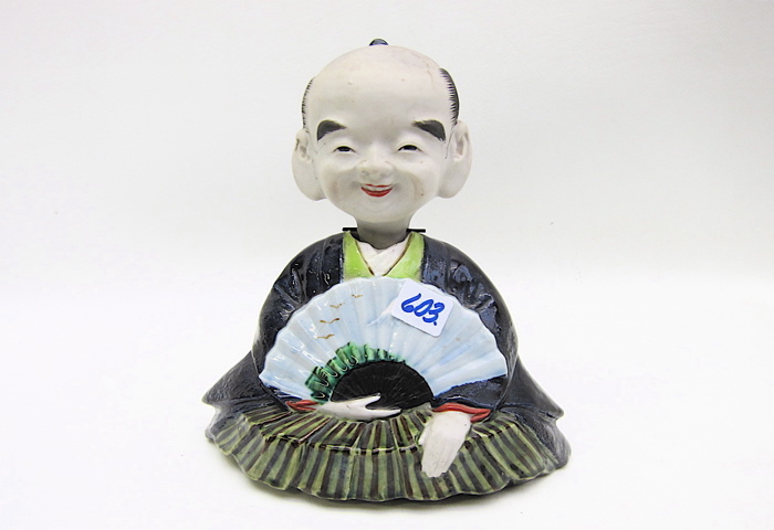 JAPANESE KUTANI NODDER DOLL. Hand