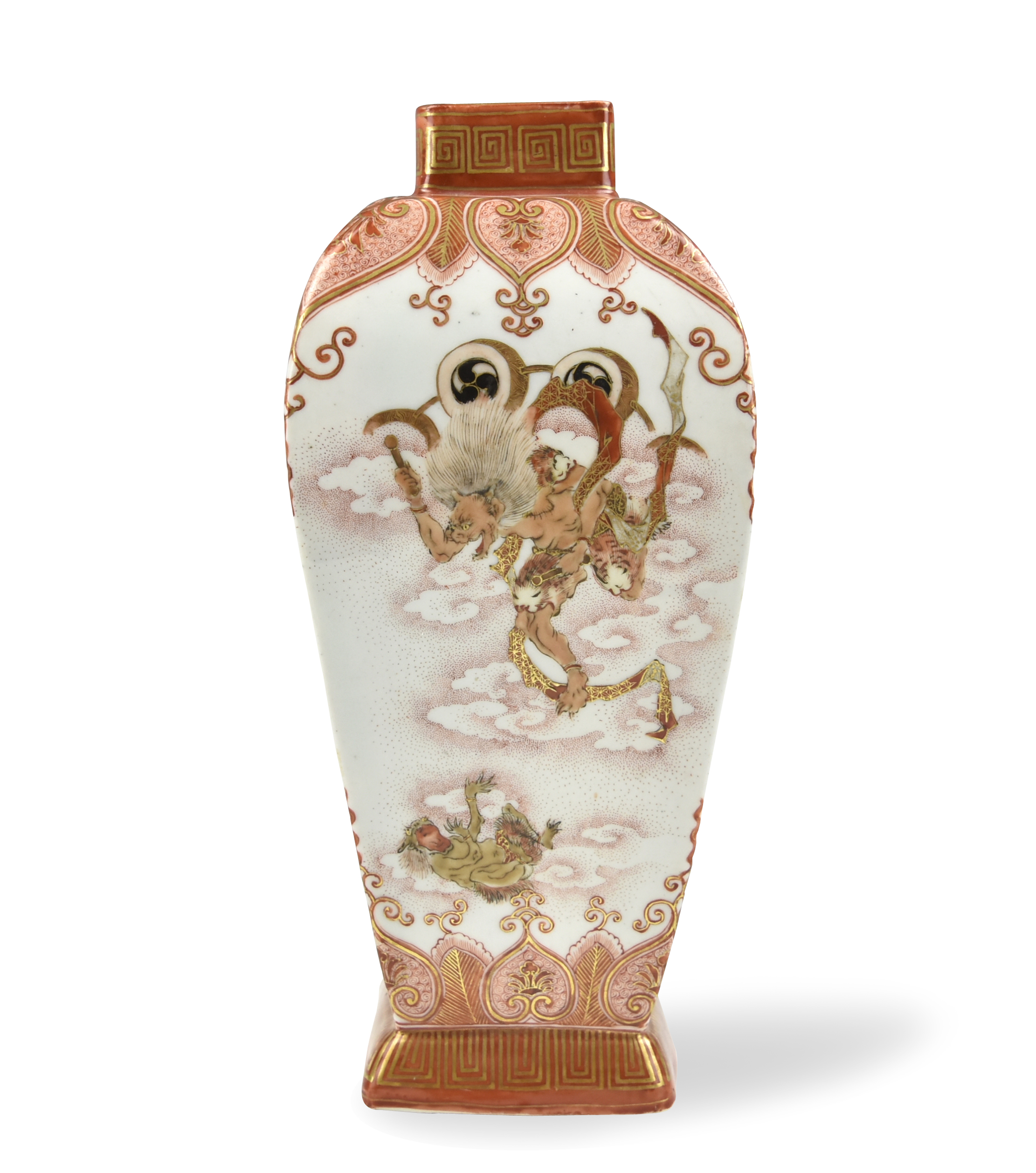 JAPANESE KUTANI VASE W/ GHOST, 19TH