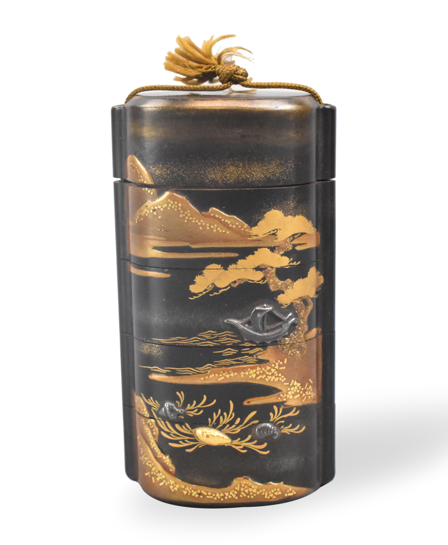 JAPANESE LACQUER INRO W/ MIXED
