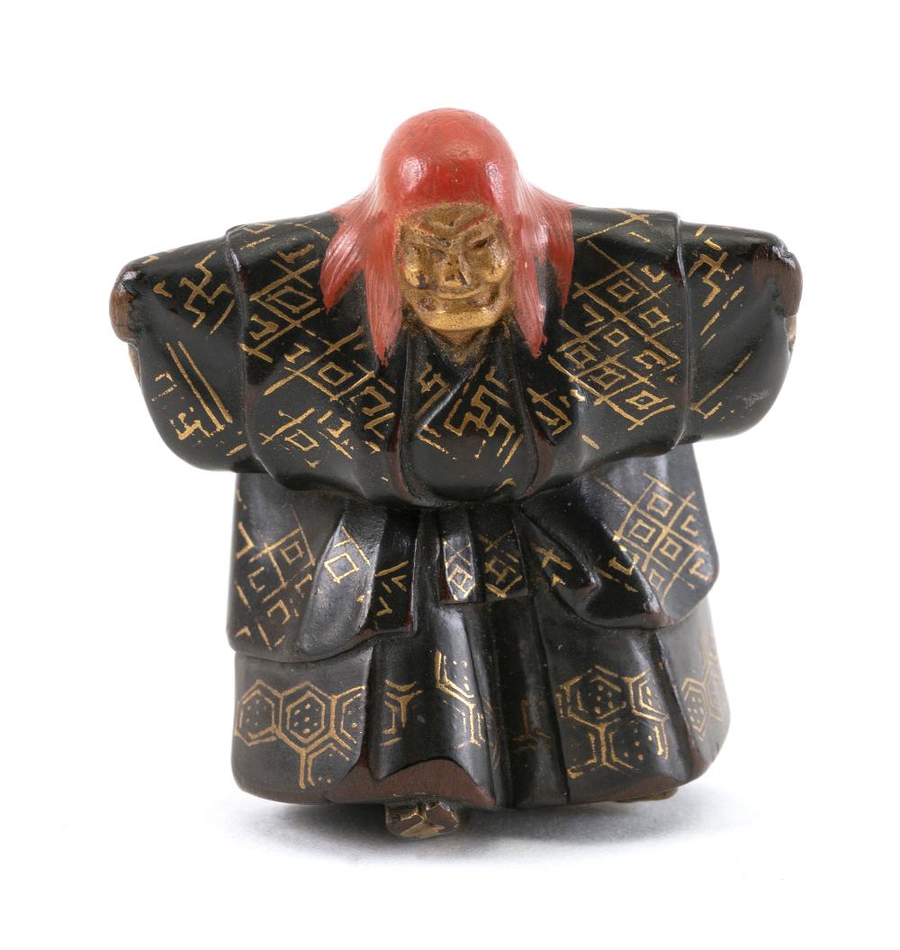 JAPANESE LACQUER NETSUKE 19TH