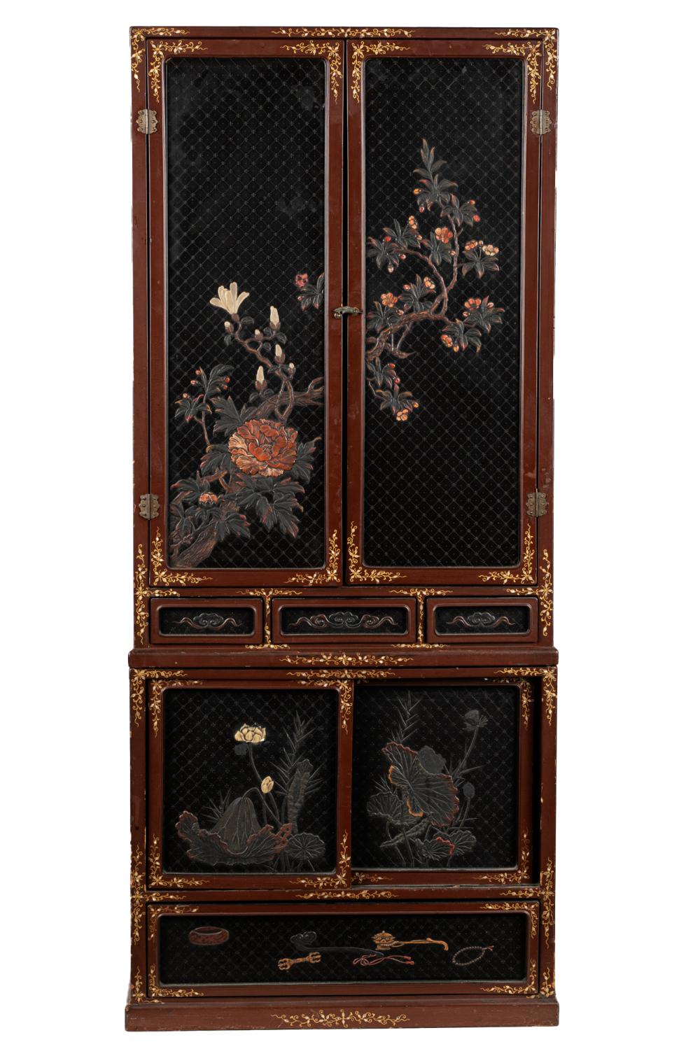 JAPANESE LACQUER SHRINE CABINETin