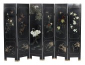 JAPANESE LACQUER SIX-PANEL DOU