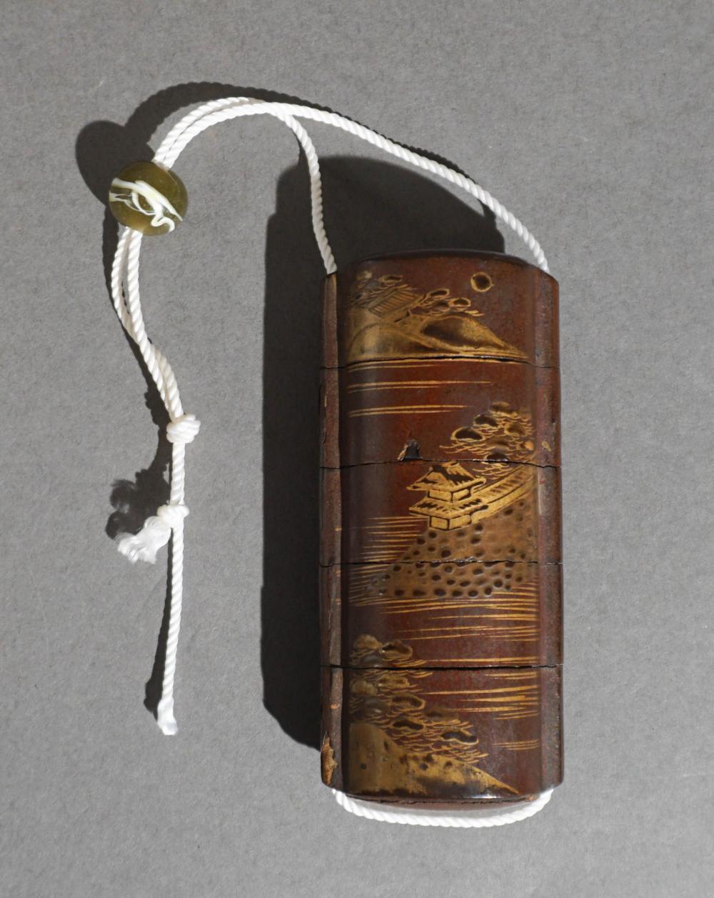 JAPANESE LACQUERED FIVE-SECTION