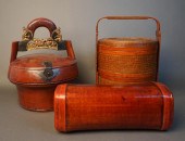 JAPANESE LACQUERED PILLOW AND