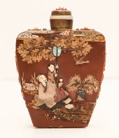Japanese Lacquered Stone Appli