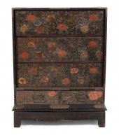 JAPANESE LACQUERED TANSU LATE