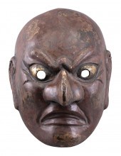 JAPANESE LACQUERED WOOD NOH MA