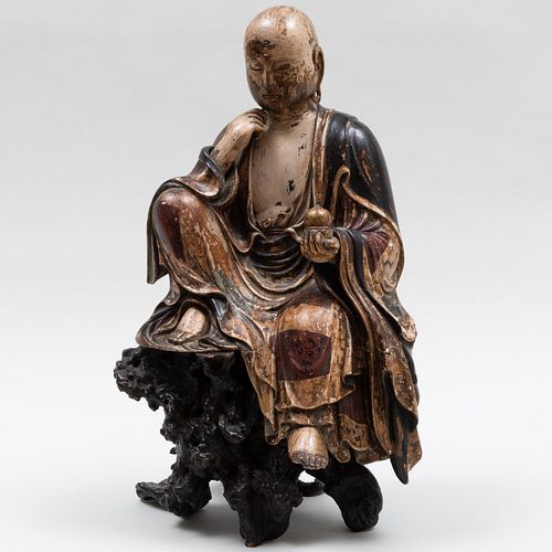 JAPANESE LACQUERED WOOD SCULPTURE