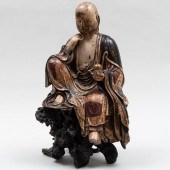JAPANESE LACQUERED WOOD SCULPT