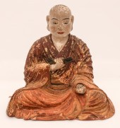Japanese Lacquered Wood Seated