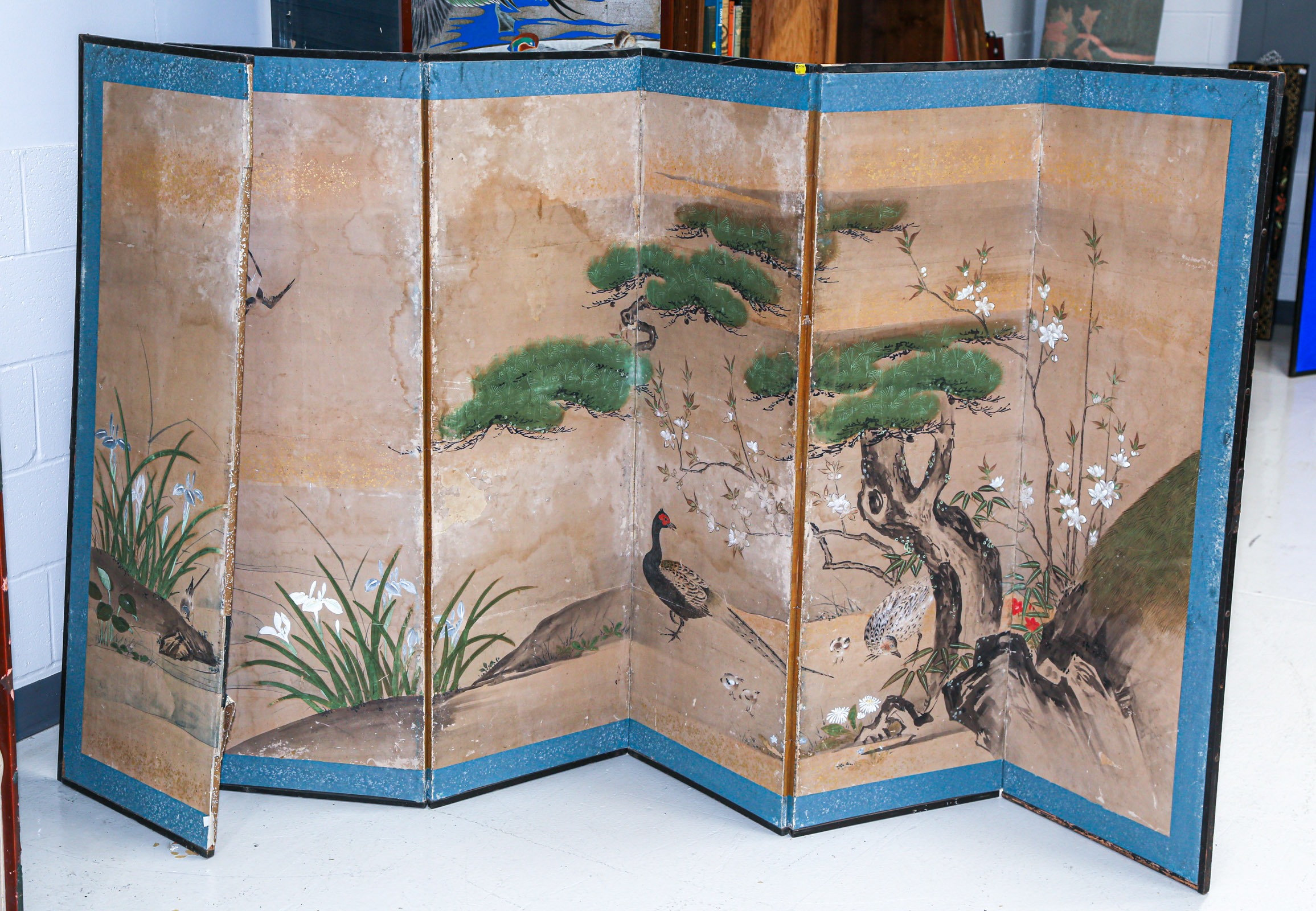 JAPANESE LOW SIX-PANEL SCREEN