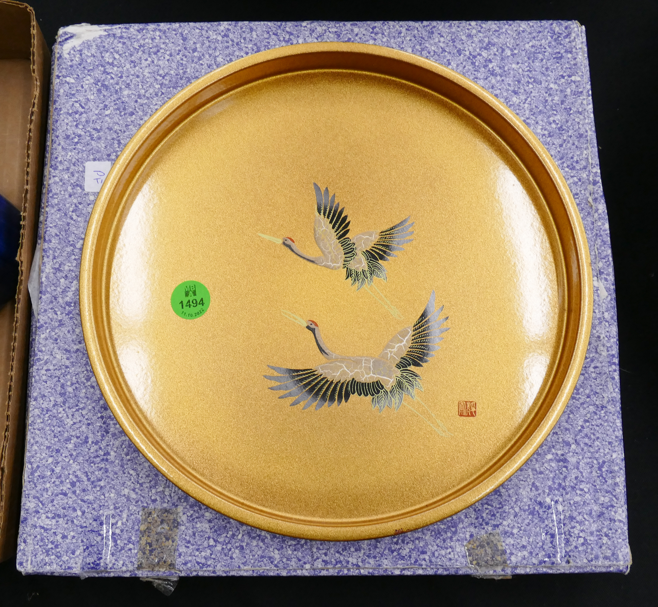 Japanese Maki-e Lacquered Crane