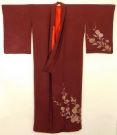 JAPANESE MAROON AND FLOWERS KI