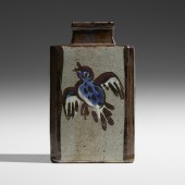 Japanese. Mashiko ware vase. e