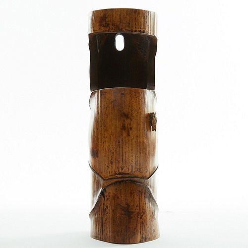 JAPANESE MEIJI BAMBOO VASE FOR