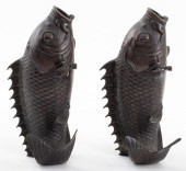 JAPANESE MEIJI BRONZE CARP FOR