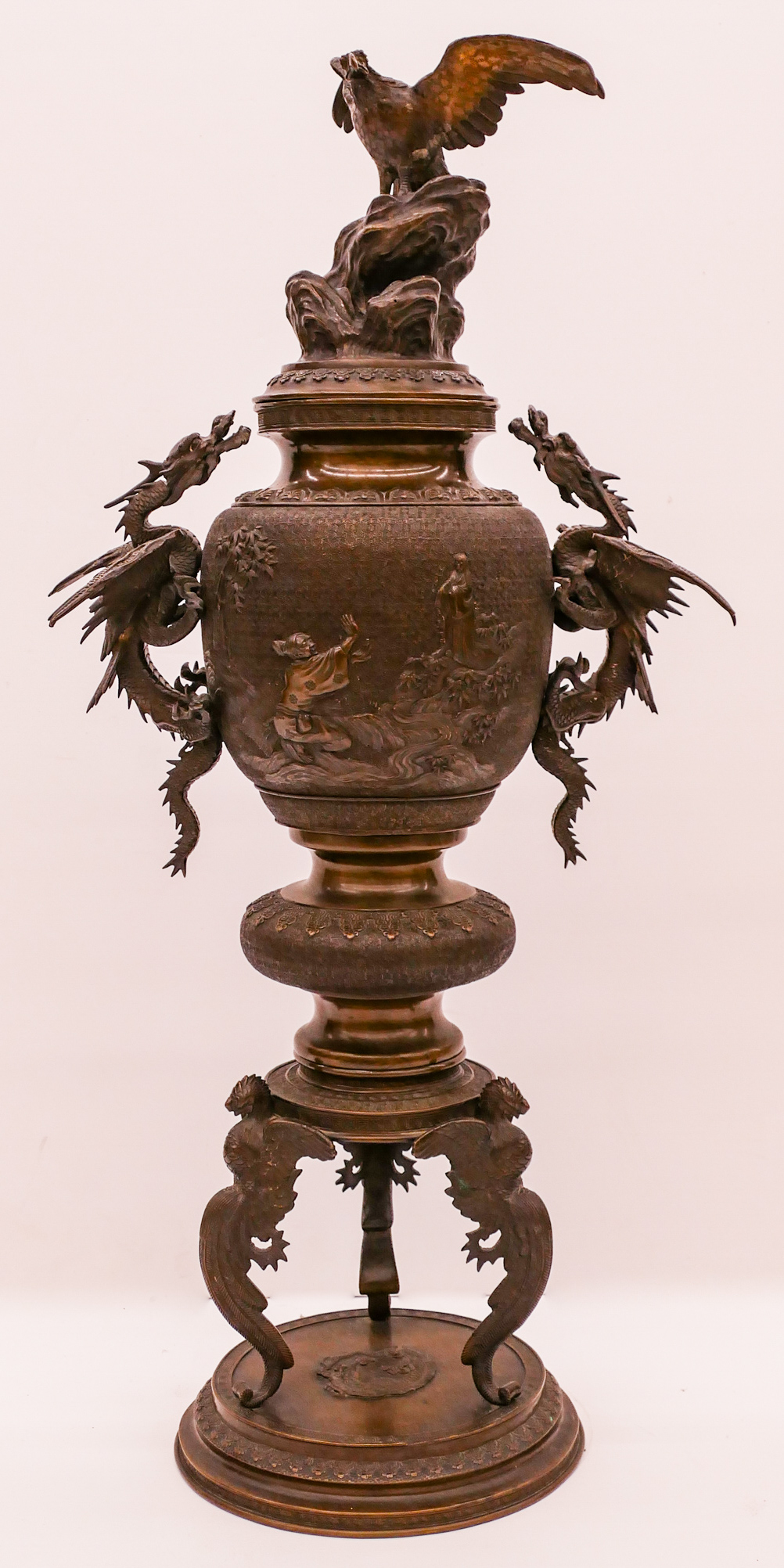Japanese Meiji Bronze Dragon &