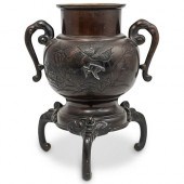 JAPANESE MEIJI BRONZE IKEBANA