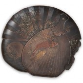 JAPANESE MEIJI BRONZE TRAYDESC