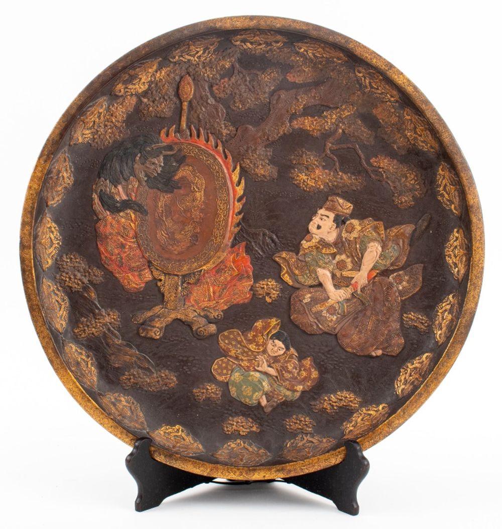 JAPANESE MEIJI CERAMIC CHARGER WITH