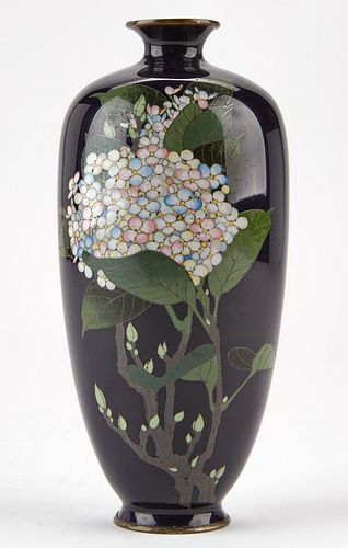 JAPANESE MEIJI CLOISONNE VASE W/