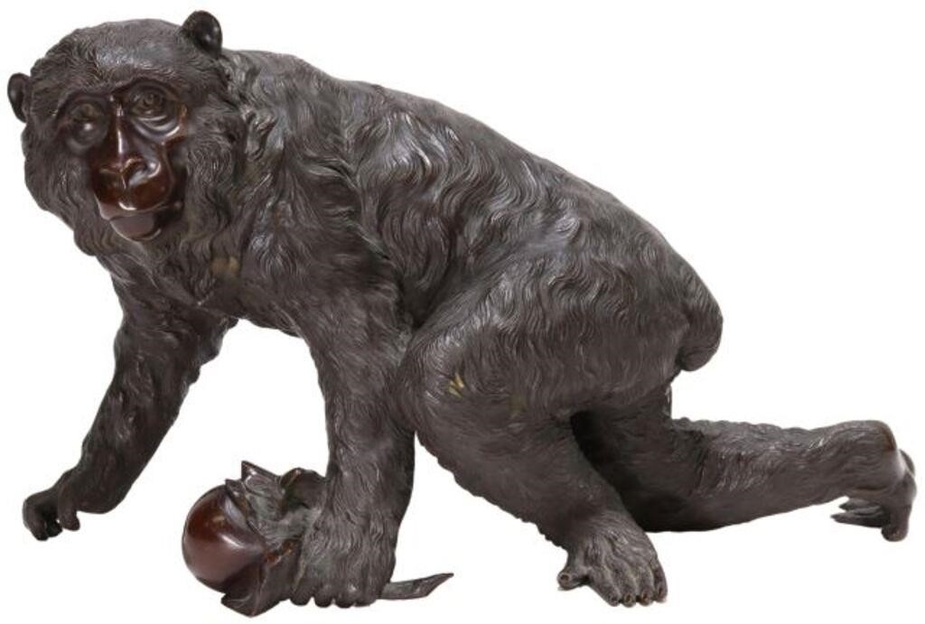 JAPANESE MEIJI-ERA BRONZE OKIMONO