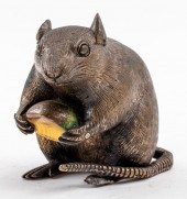 JAPANESE MEIJI GILT BRONZE RAT