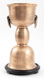 JAPANESE MEIJI GILT BRONZE VAS