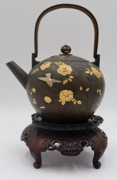 JAPANESE MEIJI MIXED METAL TEA