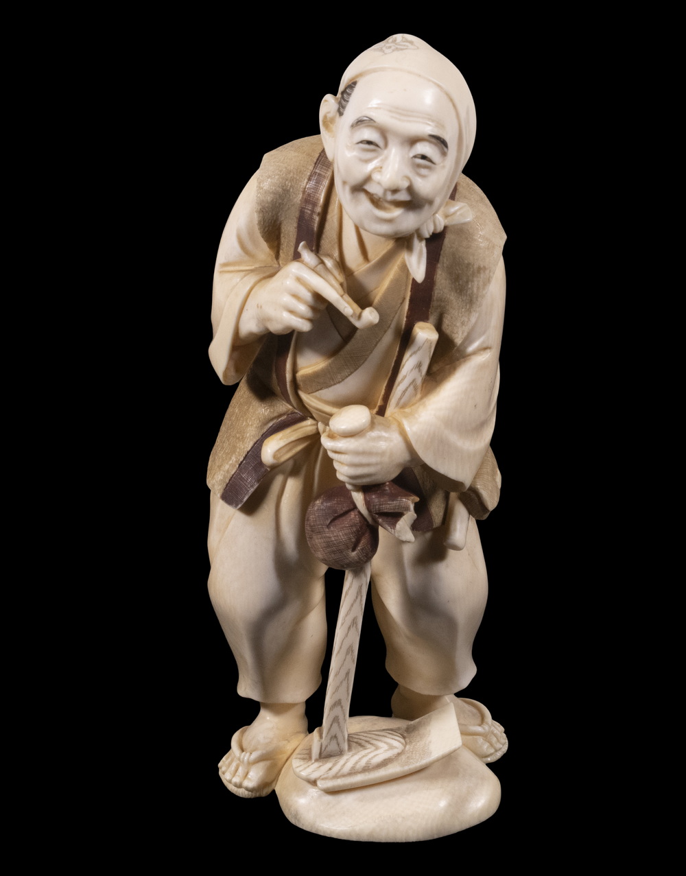 JAPANESE MEIJI OKIMONO OF LABORER